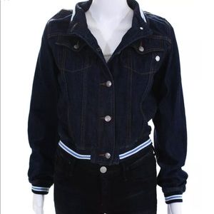 Shaft Denim bomber jacket size small dark wash